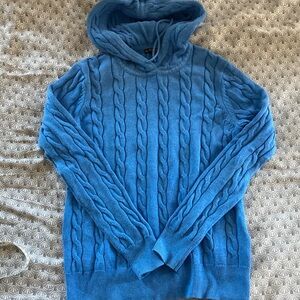 Brooks Bros hooded cable sweater